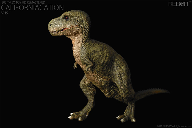 Rebor 1:35 80s T-REX Toy HD Remastered “Californiacation” VHS in lateral view