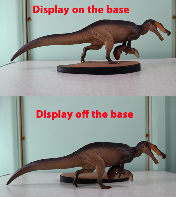 Displaying the Dino Hazard Irritator challengeri dinosaur model