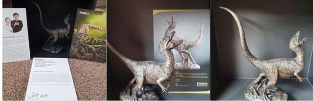 PNSO Yuyan the Sinosauropteryx limited edition bronze sculpture
