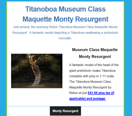 Rebor Museum Class Maquette Monty Resurgent