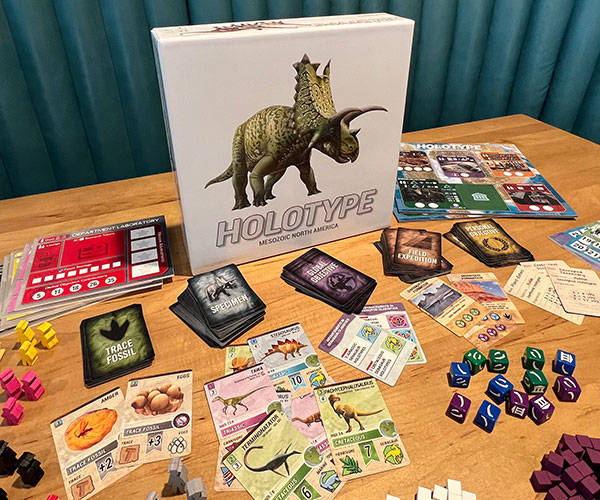 The board game Holotype contents