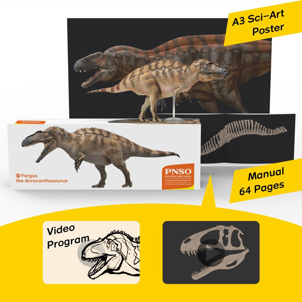 PNSO Fergus the Acrocanthosaurus posters and booklet.