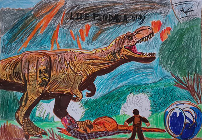 Jurassic World Fallen Kingdom illustration by Caldey